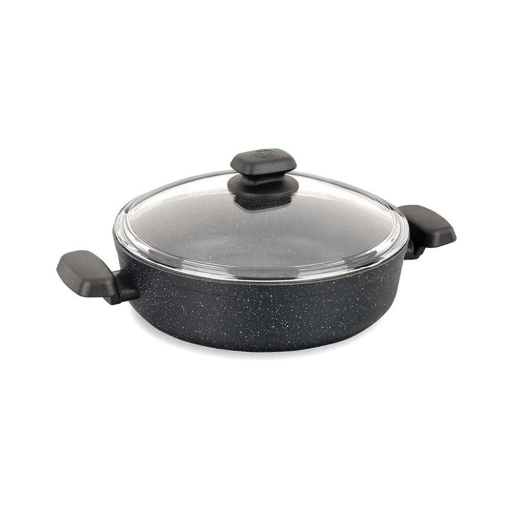 Korkmaz Ornella Low Casserole 24X6.5, Black